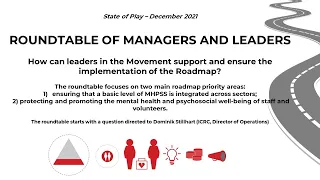 Roundtable of Managers and Leaders on the Roadmap Implementation