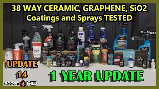 38 WAY CERAMIC COATINGS  Longevity Test - $9 to $1500 coatings & sealants - UPDATE 14 - 1 YEAR