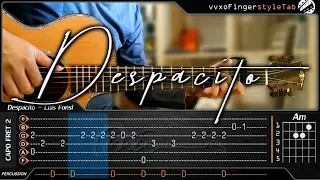 Despacito - Luis Fonsi, Daddy Yankee ft. Justin Bieber - Cover (Fingerstyle Guitar) + TAB Tutorial