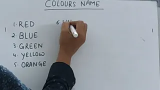 NAME OF THE COLOURS#HOW TO WRITE COLOURS NAME#COLOURS NAME FOR UKG &CLASS 1.