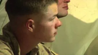 Sergeant Major visits his Marines