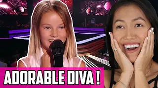 Daneliya Tuleshova - Stone Cold Reaction | Blind Audition The Voice Kids Ukraine Shocked The World!