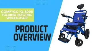 Lightweight Mobility Foldable Electric Wheelchair  IQ8000 By ComfyGo [2024]