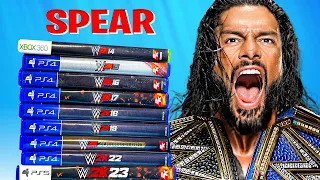 Hitting a Spear in Every WWE 2K Game!