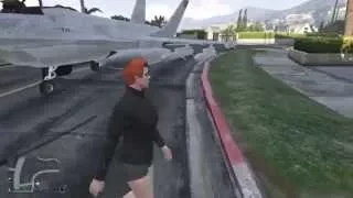 GTA V онлайн угон истребителя.Hijacking fighter.