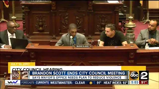 Brandon Scott ends City Council meeting by walking out