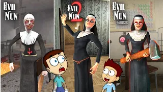 Evil Nun Evolution 2021 - Evil Nun vs Evil Nun 2 vs Evil Nun Maze | Shiva and Kanzo Gameplay