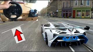 Forza Horizon 4 Lamborghini Veneno Insane speed! (Steering Wheel + Paddle Shifters) Gameplay