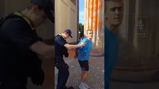 Climate activists detained for firing paint at Brandenburg Gate