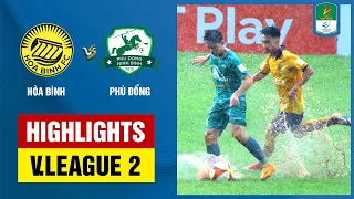 Highlights: Hòa Bình - Phù Đổng Ninh Bình | "Thủy chiến" căng thẳng, kịch tính thẻ đỏ phút cuối