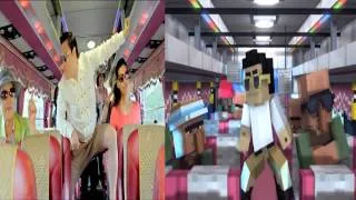 Gangnam Style VS Minecraft Style Split Screen!