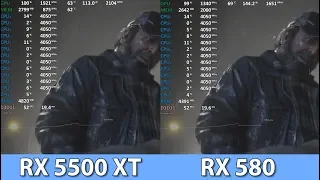 Radeon RX 580 vs Radeon RX 5500 XT OC in 8 Games Benchmark