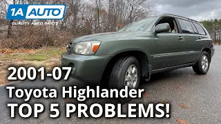 Top 5 Problems Toyota Highlander SUV 1st Generation 2001-07