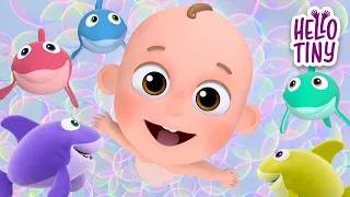 Five Little Sharks | Hello Tiny Nursery Rhymes & Kids Songs