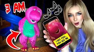 DO NOT PLAY THE BARNEY THEME SONG BACKWARDS AT 3AM!! *HE APPEARS* (SCARY!)