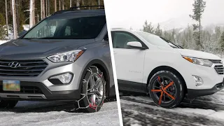 Quick-Fit Snow Chains vs. Tire Socks - Les Schwab