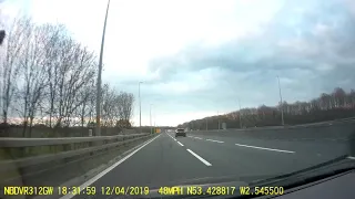 Range Rover overtakes long line of invisible traffic.