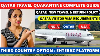 INDIA to USA Via Qatar (DOHA) | Qatar Visitor Visa Checklist | Qatar Quarantine Procedures