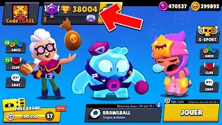 BRAWL STARS - OBJECTIF NOUVEAU RECORD 38 000 TROPHÉES AVEC SQUEAK !!