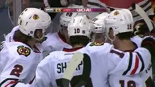 Blackhawks strike twice in nine seconds