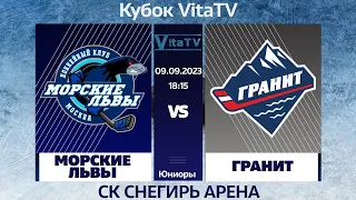 Морские Львы - Гранит 18:15 9.09.2023 (Юниоры) Кубок VitaTV