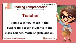 Reading Comprehension Practice I PART 3 Different Professions I  with Teacher Jake