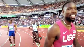 LYLES 9.88 s VS  9.58 s BOLT, CAN LYLES OVERCOME BOLT'S LEGACY?  WORLD CHAMPION  100 M FINAL/ 👍👀✔