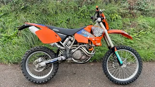 2003 KTM EXC 450 Walkaround Standard Exhaust Sound