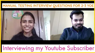 Software Testing Mock Interview for 2-3 YOE | Manual Testing Mock Interview | SoftwareTestingbyMKT