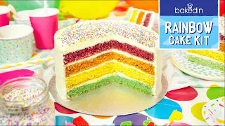Rainbow Cake Baking Kit | Bakedin