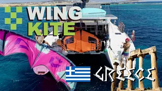 Catamaran Wing-foiling and Kiteboarding Cruise in Greece - True Experience