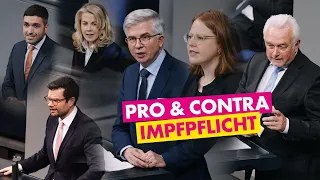 Pro & Contra Impfpflicht im Bundestag.