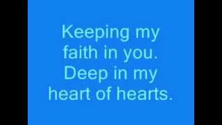 Keeping my faith in you - by Luther Vandross (lyrics).