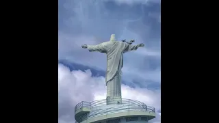 Vídeo em estátua do Cristo Redentor de Lafaiete derrota a Covid 19, viraliza; veja a montagem