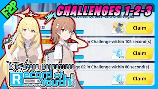 "A Certain Scientific Record of Youth" Challenges 1-2-3 | Blue Archive