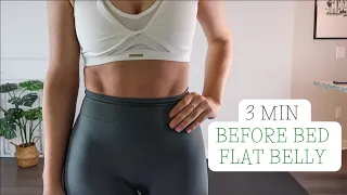 3 MIN BEFORE BED FLAT BELLY WORKOUT // at-home ABS routine