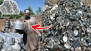 Process of Recycling Old Metal Scrap to Make Iron Utensils | Factory Mass Production process