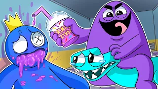 GRIMACE SHAKE Vs. BLUE!? Roblox RAINBOW FRIENDS Animation