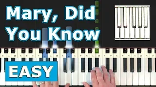 Mary, Did You Know? - EASY Piano Tutorial - Sheet Music (Synthesia)