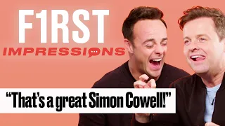 Ant And Dec Impersonate British TV Stars | First Impressions | LADbible | First Impressions