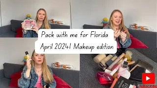 Packing for Florida trip April 2024| Makeup edition| Florida vlogs