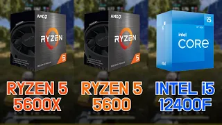 RYZEN 5 5600 vs RYZEN 5 5600X vs INTEL i5-12400F with RTX 3080 Ti (7 Games / FHD / 1080p)