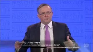 Anthony Albanese at the National Press Club - A National Agenda for Cities