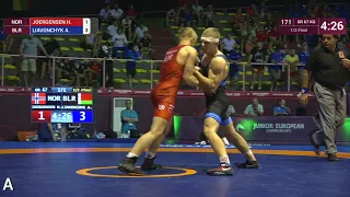 1/2 GR - 67 kg: H. JOERGENSEN (NOR) v. A. LIAVONCHYK (BLR)