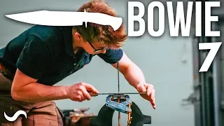 MAKING A BOWIE KNIFE WITH TWIST DAMASCUS!!! Part 7