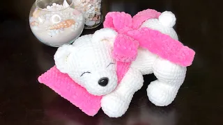 Sleeping BEAR crochet / Part 1 / Sleeping bear Pattern ETSY / Crochet bear TUTORIAL