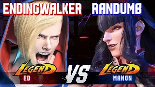 SF6 ▰ ENDINGWALKER (Ed) vs RANDUMB (Manon) ▰ High Level Gameplay