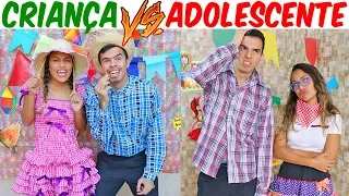 CRIANÇA VS ADOLESCENTE NA FESTA JUNINA!