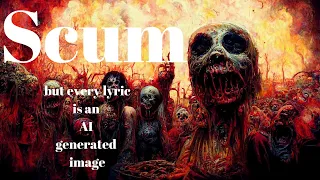 Napalm Death - Scum but every lyric is an AI generated image