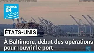 États-Unis : à Baltimore, début des opérations pour rouvrir le port, un long processus